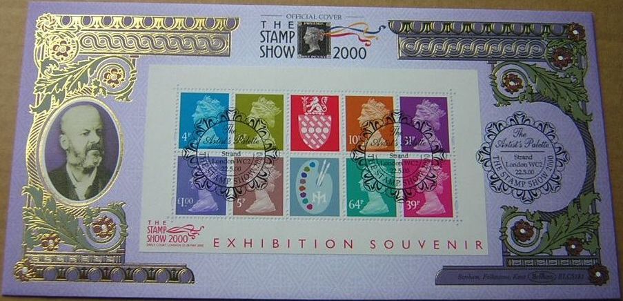 2000 GB - BLCS181 - Stamp Show The Artist's Palette (Benham)